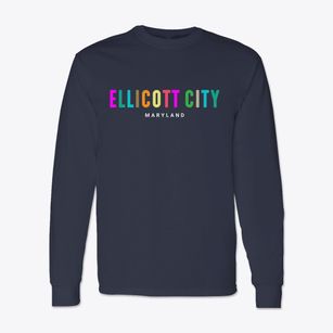 Ellicott City Maryland Color Pop Classic Long Sleeve T-Shirt
