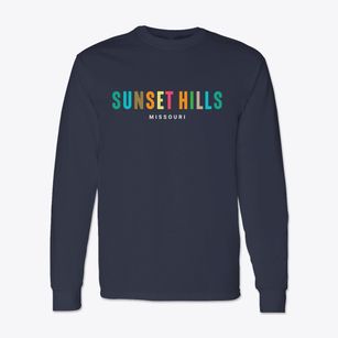 Sunset Hills Missouri Color Pop Classic Long Sleeve T-Shirt