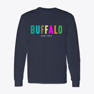 Buffalo New York Color Pop Classic Long Sleeve T-Shirt