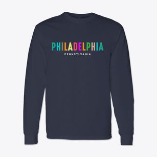 Philadelphia Pennsylvania Color Pop Classic Long Sleeve T-Shirt
