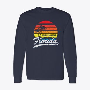 South Pasadena Florida Palm Tree Sunset Classic Long Sleeve T-Shirt