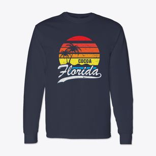 Cocoa Florida Palm Tree Sunset Classic Long Sleeve T-Shirt