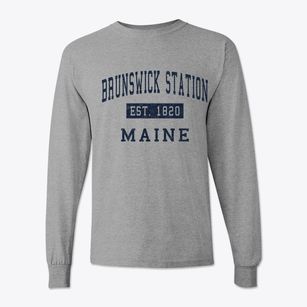 Brunswick Station Maine Classic Established Classic Long Sleeve T-Shirt