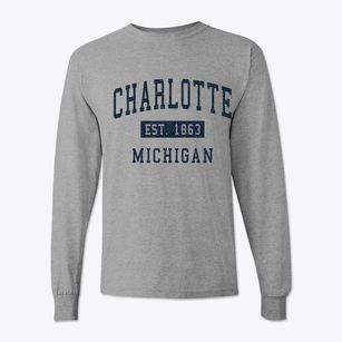 Charlotte Michigan Classic Established Classic Long Sleeve T-Shirt