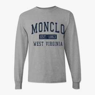 Monclo West Virginia Classic Established Classic Long Sleeve T-Shirt