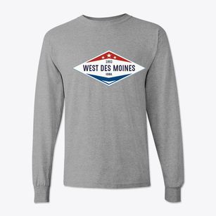 West Des Moines Iowa Diamond Star Classic Long Sleeve T-Shirt