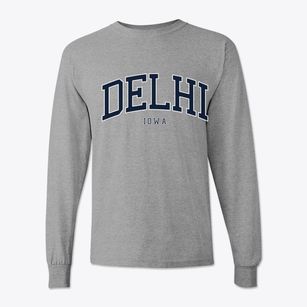 Delhi Iowa Traditional Classic Long Sleeve T-Shirt
