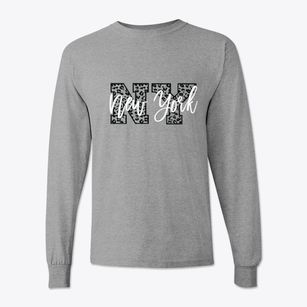  New York Leopard Text Classic Long Sleeve T-Shirt