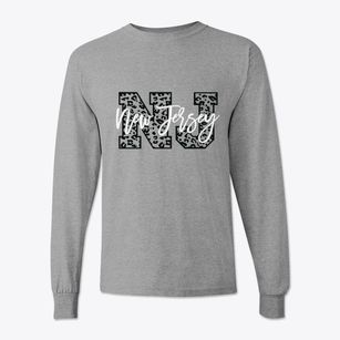  New Jersey Leopard Text Classic Long Sleeve T-Shirt