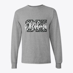 Oklahoma Leopard Text Classic Long Sleeve T-Shirt