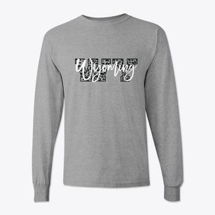  Wyoming Leopard Text Classic Long Sleeve T-Shirt