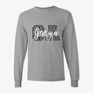  Georgia Leopard Text Classic Long Sleeve T-Shirt