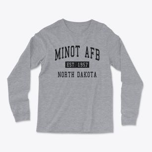 Minot Afb North Dakota Classic Established Light Soft Long Sleeve T-Shirt