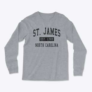 St. James North Carolina Classic Established Light Soft Long Sleeve T-Shirt