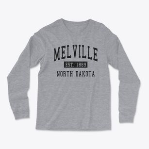 Melville North Dakota Classic Established Light Soft Long Sleeve T-Shirt
