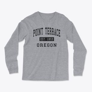 Point Terrace Oregon Classic Established Light Soft Long Sleeve T-Shirt