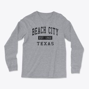 Beach City Texas Classic Established Light Soft Long Sleeve T-Shirt