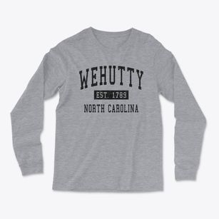 Wehutty North Carolina Classic Established Light Soft Long Sleeve T-Shirt