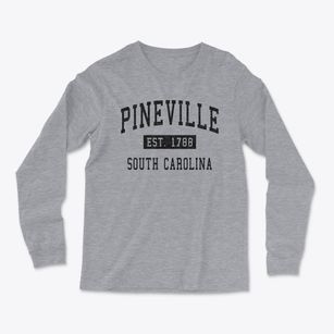 Pineville South Carolina Classic Established Light Soft Long Sleeve T-Shirt
