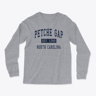 Petche Gap North Carolina Classic Established Light Soft Long Sleeve T-Shirt