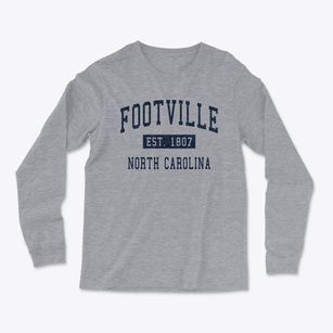 Footville North Carolina Classic Established Light Soft Long Sleeve T-Shirt