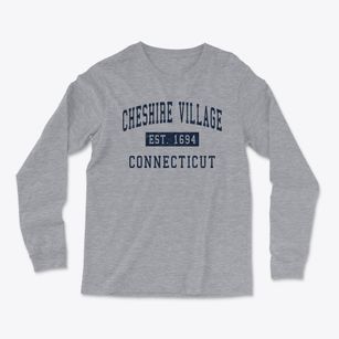Cheshire Village Connecticut Classic Established Light Soft Long Sleeve T-Shirt
