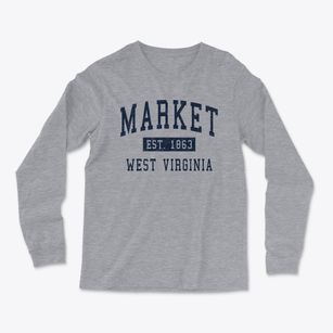Market West Virginia Classic Established Light Soft Long Sleeve T-Shirt