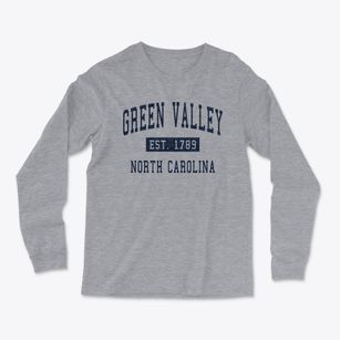 Green Valley North Carolina Classic Established Light Soft Long Sleeve T-Shirt