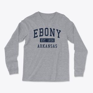 Ebony Arkansas Classic Established Light Soft Long Sleeve T-Shirt
