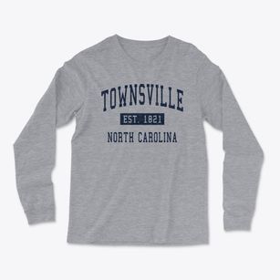 Townsville North Carolina Classic Established Light Soft Long Sleeve T-Shirt