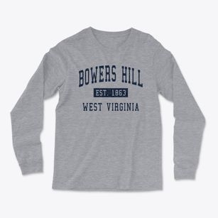 Bowers Hill West Virginia Classic Established Light Soft Long Sleeve T-Shirt