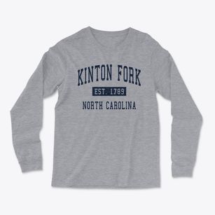 Kinton Fork North Carolina Classic Established Light Soft Long Sleeve T-Shirt
