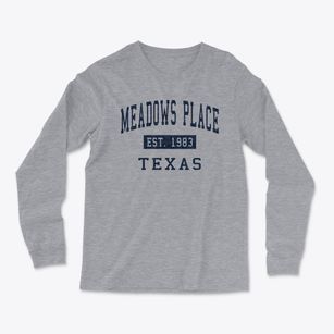 Meadows Place Texas Classic Established Light Soft Long Sleeve T-Shirt