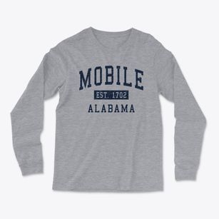 Mobile Alabama Classic Established Light Soft Long Sleeve T-Shirt