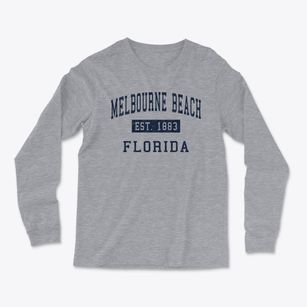 Melbourne Beach Florida Classic Established Light Soft Long Sleeve T-Shirt