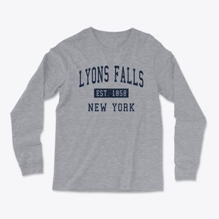 Lyons Falls New York Classic Established Light Soft Long Sleeve T-Shirt