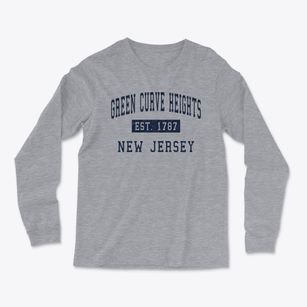 Green Curve Heights New Jersey Classic Established Light Soft Long Sleeve T-Shirt
