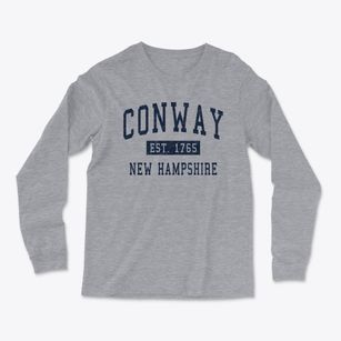 Conway New Hampshire Classic Established Light Soft Long Sleeve T-Shirt