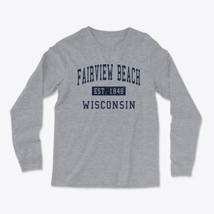 Fairview Beach Wisconsin Classic Established Light Soft Long Sleeve T-Shirt