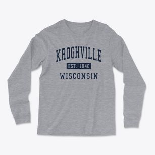 Kroghville Wisconsin Classic Established Light Soft Long Sleeve T-Shirt