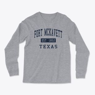 Fort Mckavett Texas Classic Established Light Soft Long Sleeve T-Shirt