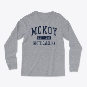 Mckoy North Carolina Classic Established Light Soft Long Sleeve T-Shirt