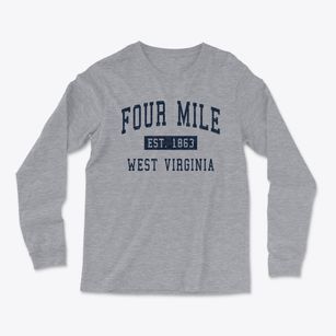 Four Mile West Virginia Classic Established Light Soft Long Sleeve T-Shirt
