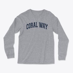 Coral Way K-8 Center Varsity Arch Light Soft Long Sleeve T-Shirt