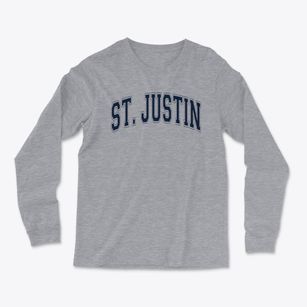 Saint Justin The Martyr School Varsity Arch Light Soft Long Sleeve T-Shirt
