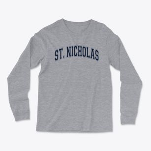 Saint Nicholas Elementary School Varsity Arch Light Soft Long Sleeve T-Shirt