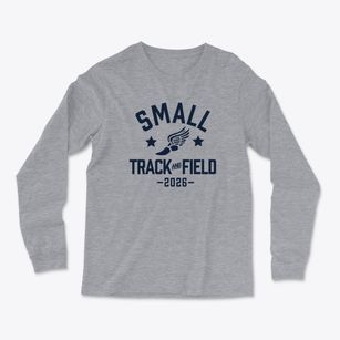 Small Middle School Track and Field Light Soft Long Sleeve T-Shirt
