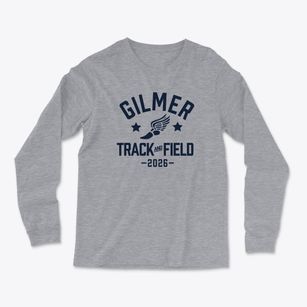 Gilmer Middle School Track and Field Light Soft Long Sleeve T-Shirt