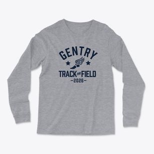 Gentry Middle School Track and Field Light Soft Long Sleeve T-Shirt
