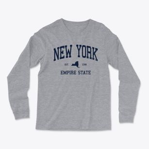 New York Slogan Light Soft Long Sleeve T-Shirt